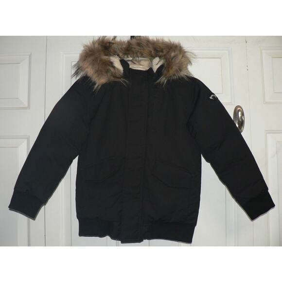 Appaman Boy's City Transit Faux Fur Trim Hooded Coat in Black Size 8-10 $175 - Picture 4 of 8